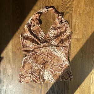express snake print top